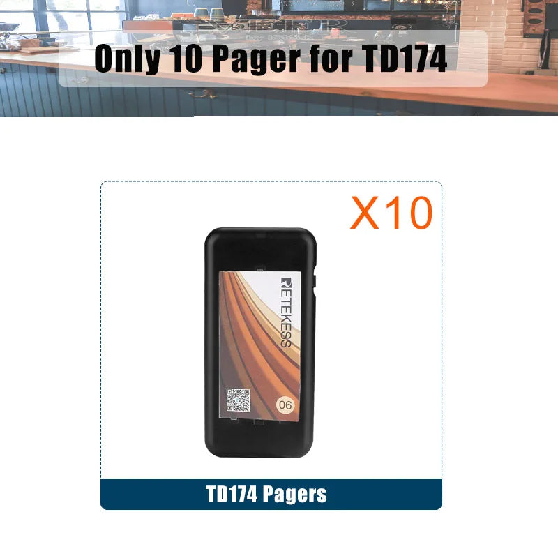 Retekess TD174 Small Restaurant Pager Coaster Vibrator Paging System