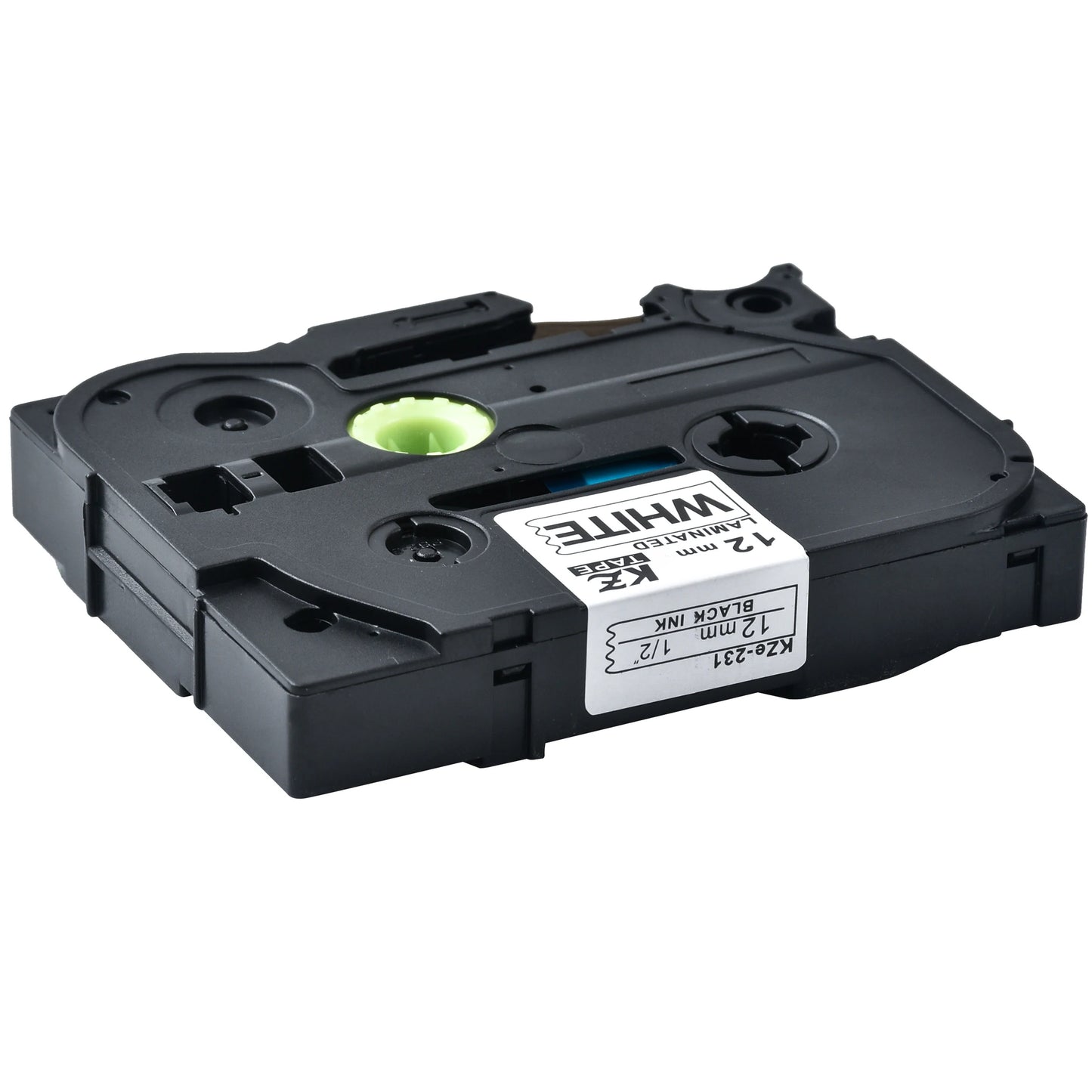 100pcs PTouch Compatible TZ-231 12mm Black on White Labels