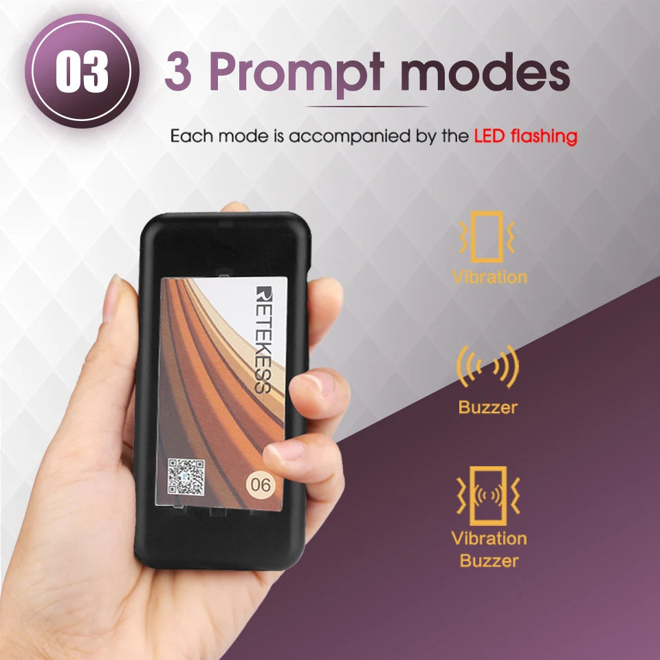 Retekess TD174 Small Restaurant Pager Coaster Vibrator Paging System