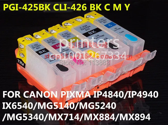 Refillable PGI-425/CLI-426 Ink Cartridges for Canon PIXMA Printers