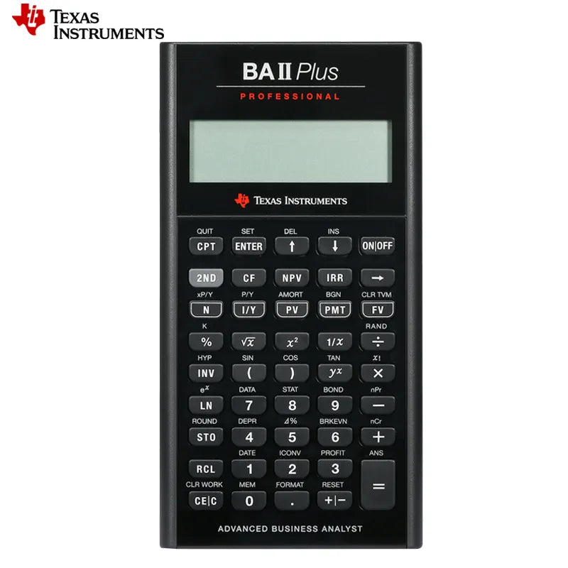 TI BA II Plus Professional Financial Calculator for CFA/FRM Exams