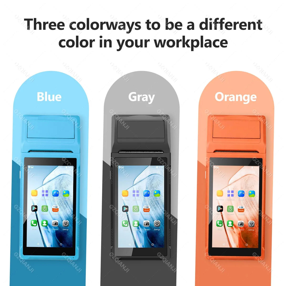 Handheld POS PDA with 58mm Thermal Printer, Android, Bluetooth/Wi‑Fi, 1D/2D