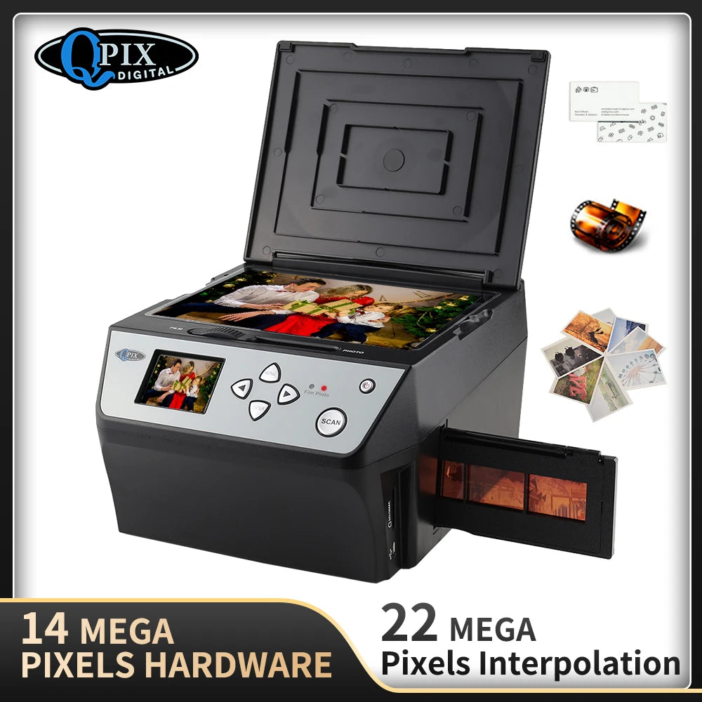 22 MP 4-in-1 Digital Film & Photo Scanner for 35 mm Negatives