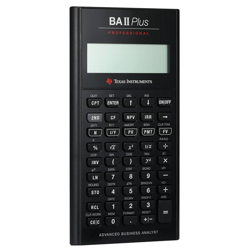TI BA II Plus Professional Financial Calculator for CFA/FRM Exams